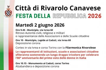 Manifesto istituzionale 2 giugno 2026 - Festa della Repubblica a Rivarolo Canavese